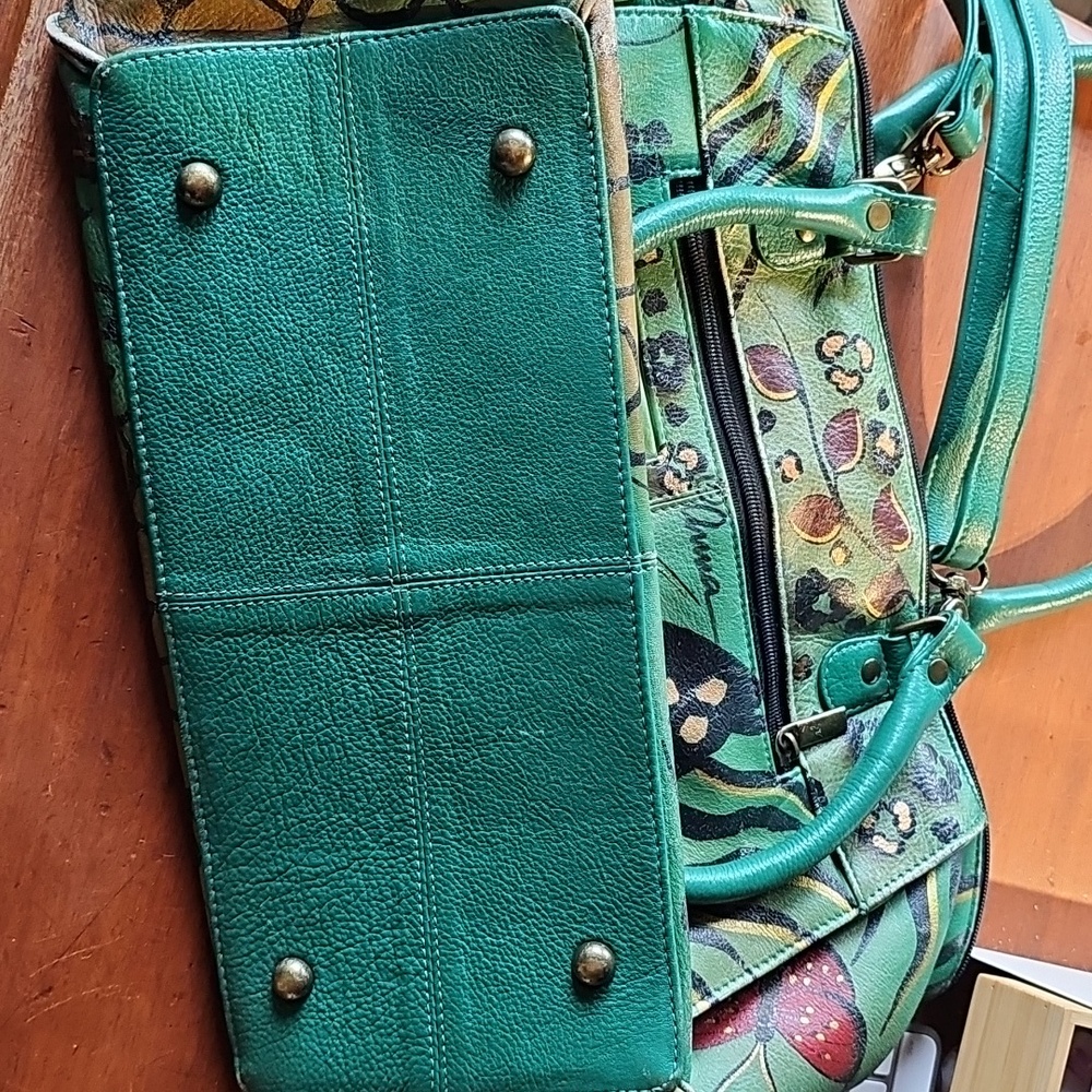 Anushka Handpainted Green Bag - Picture 3 of 5